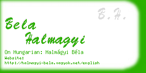 bela halmagyi business card